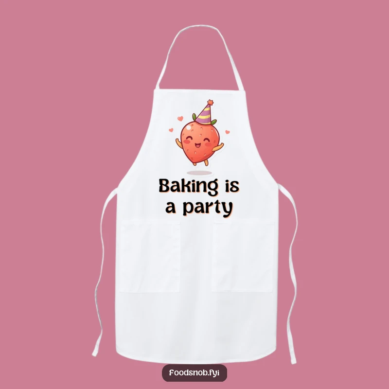 Funny Strawberry Apron: Spinning Fruit Party Chef for Joyful Kitchen Adventures