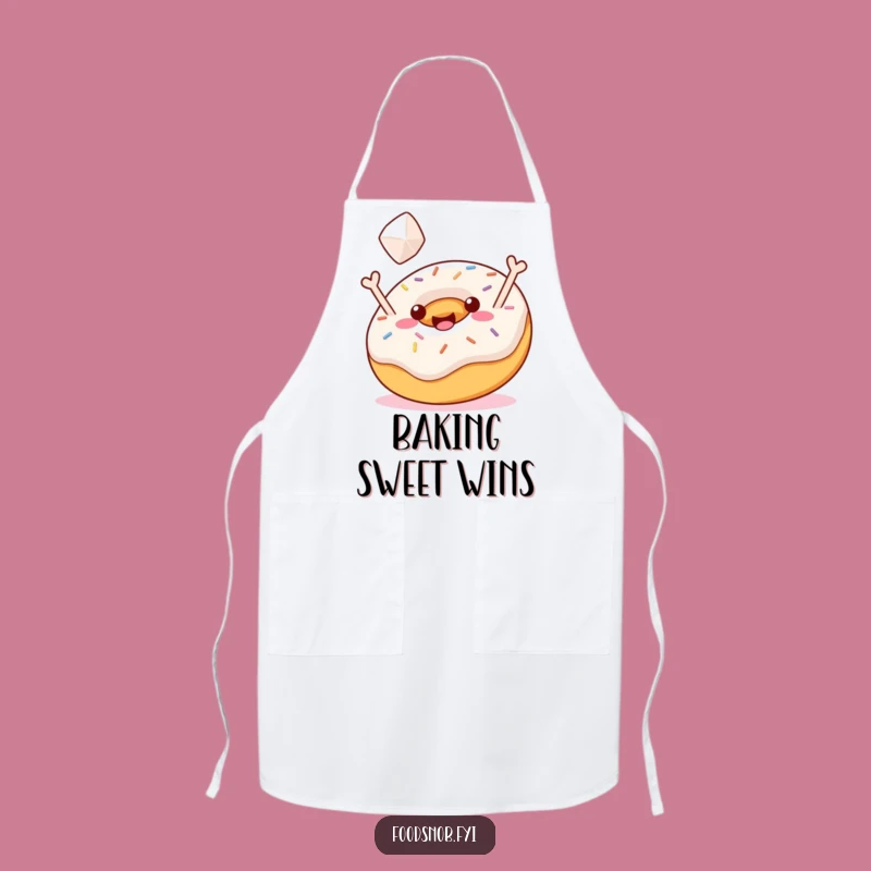 Funny Donut Sugar Toss Apron: Bake with Joy and a Humorous Sprinkled Style