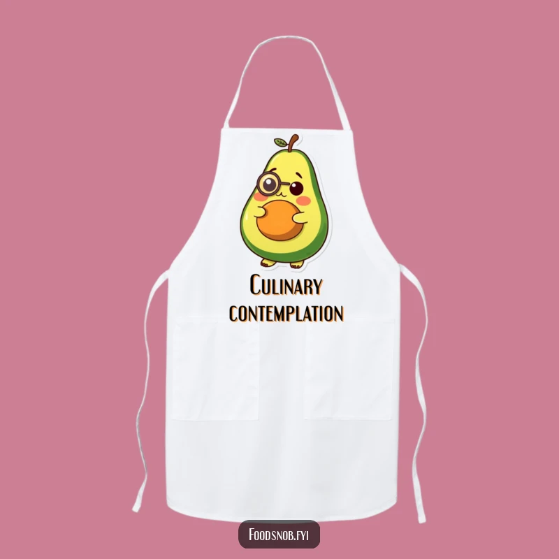 Funny Avocado Monocle Apron, Cook with Class and Cleverness!