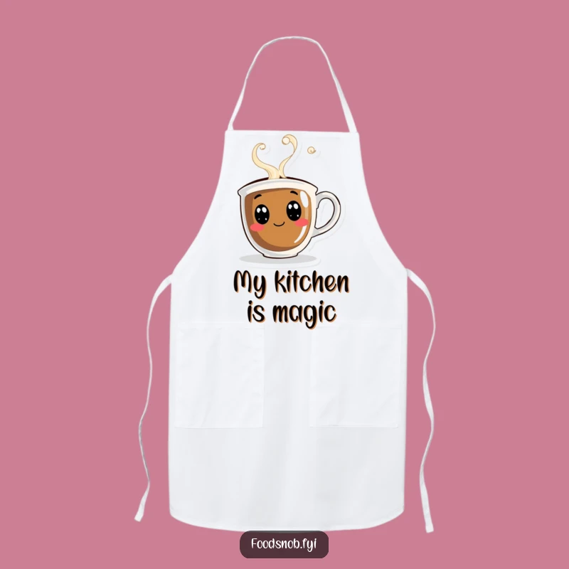 Funny Coffee Cup Steam Apron - Brew Up Smiles in the Kitchen!