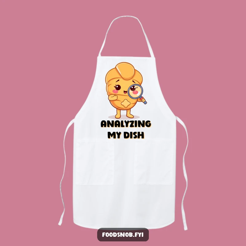 Funny Croissant Detective Apron - Bake with Precision & Pastry Smarts