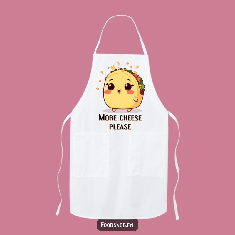 Funny Kawaii Taco Cheese Shower Apron - Cook Hilariously & Stay Clean!