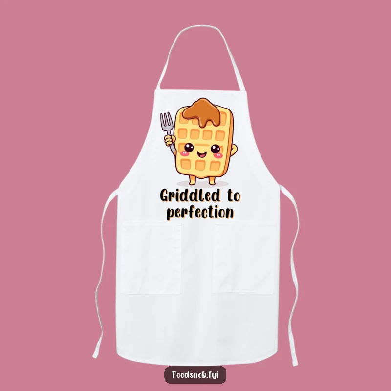 Funny Waffle Fork Apron - Chef's Cheerful & Sweet Kitchen Wear