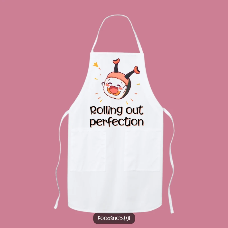 Funny Sushi Somersault Apron: Kitchen Roll Style - Chef Gift