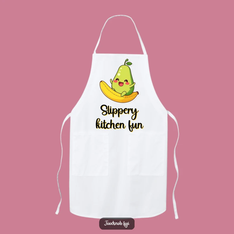 Funny Avocado Banana Peel Apron: Cook with Slippery Joy