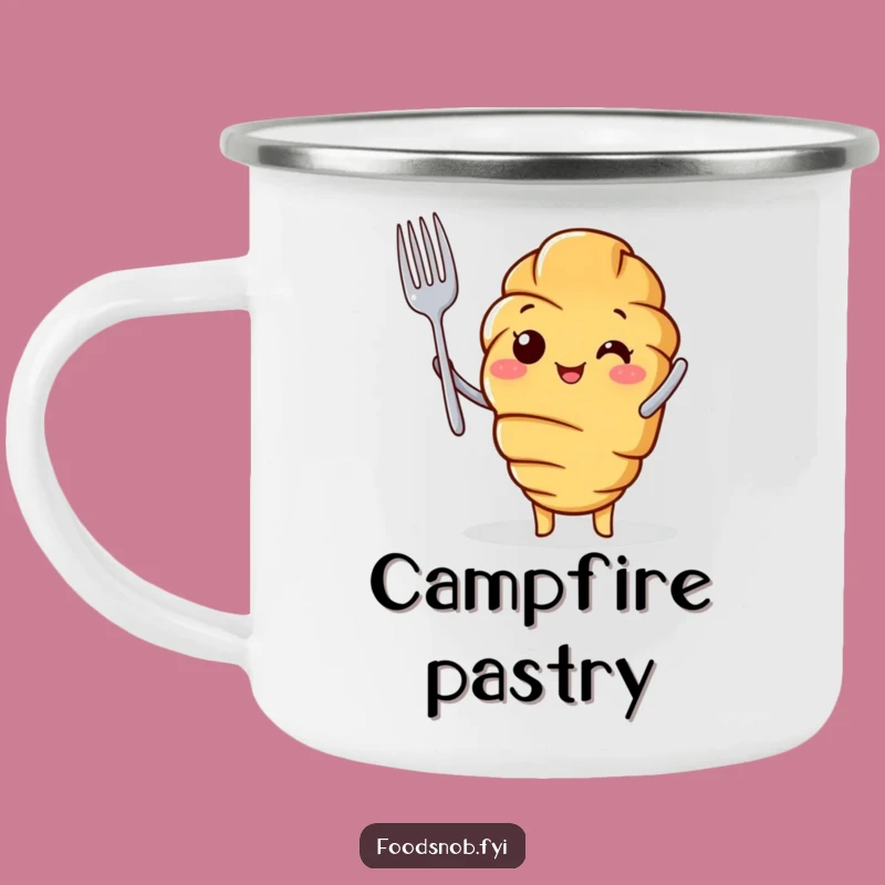 Funny Croissant Chef Camping Mug: Your Morning Bake Companion