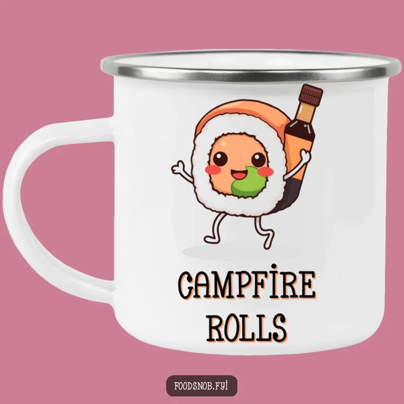 Funny Kawaii Sushi Camping Mug - Fuel Your Adventures with a Jig!