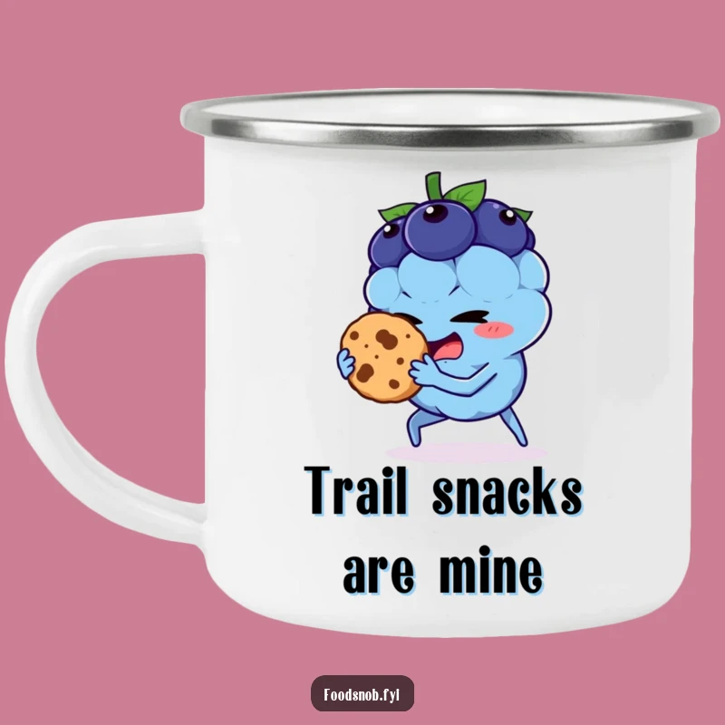 Funny Blueberry Cookie Heist Camping Mug: Adventure Fuel for Laughs!