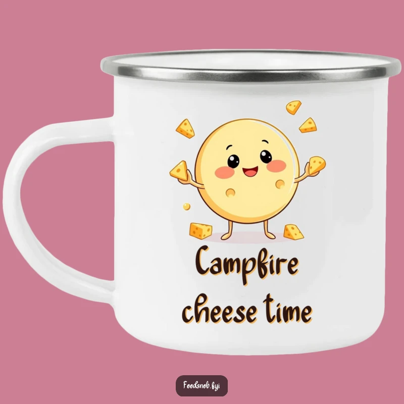 Funny Cheese Juggling Camping Mug: For the Adventurous Cheese Lover