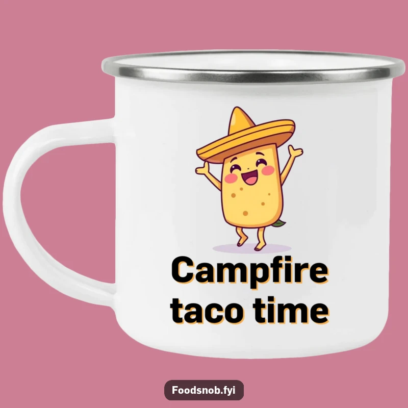Funny Dancing Taco Camping Mug: Fiesta Adventures with Humorous Style