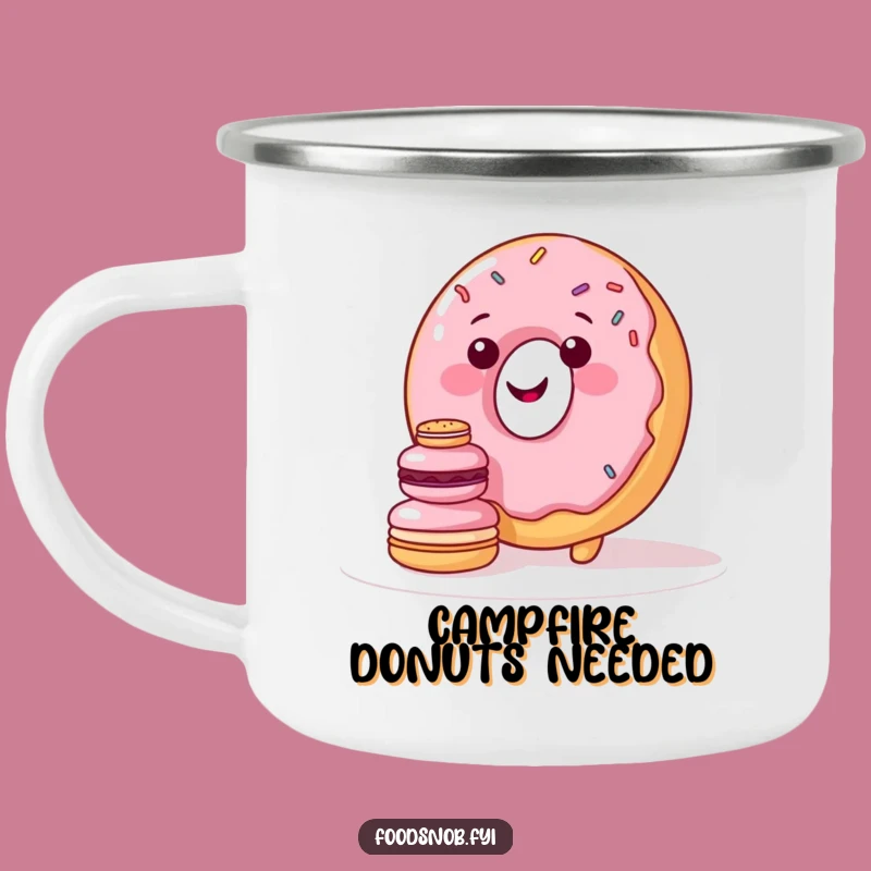 Funny Sweet Struggle Donut Camping Mug: Sweet Sips Anywhere!