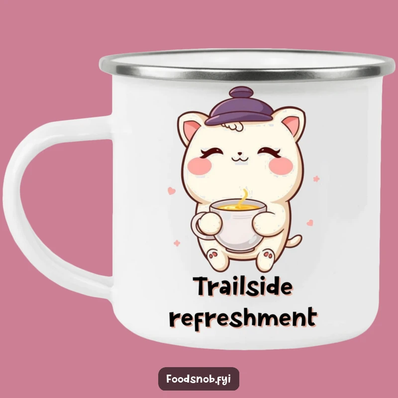 Funny Boba Tea Wink Camping Mug - Playful Outdoor Drink Gift