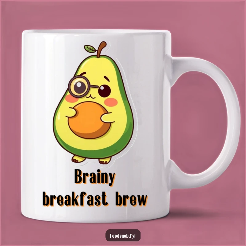 Funny Avocado Monocle Mug, Sophisticated Humor for Your Morning Brew!