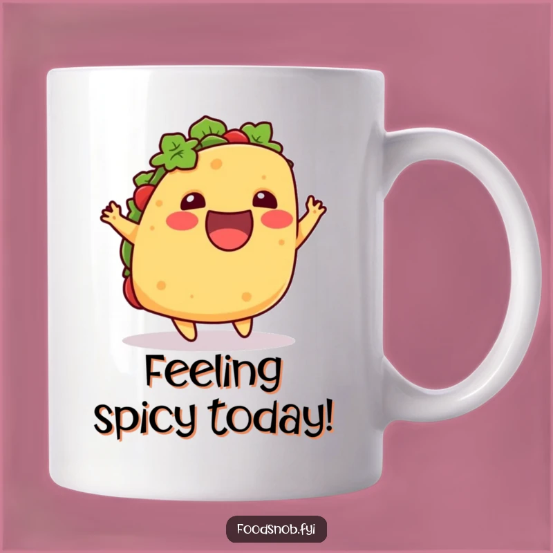Funny Excited Taco Hop Mug: A Hilarious Gift for Food Lovers