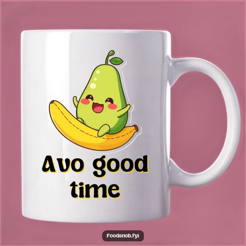 Funny Avocado Banana Peel Mug: Hilarious & Slippery Gift for Fruit Lovers