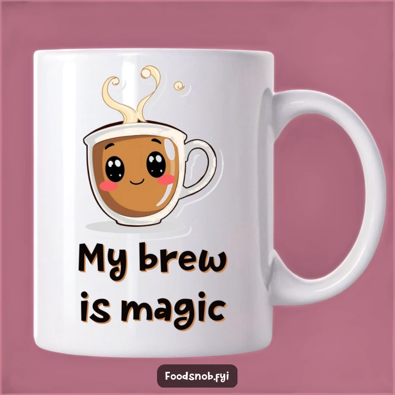 Funny Coffee Cup Steam Mug - Curious & Cheerful Morning Brew Companion