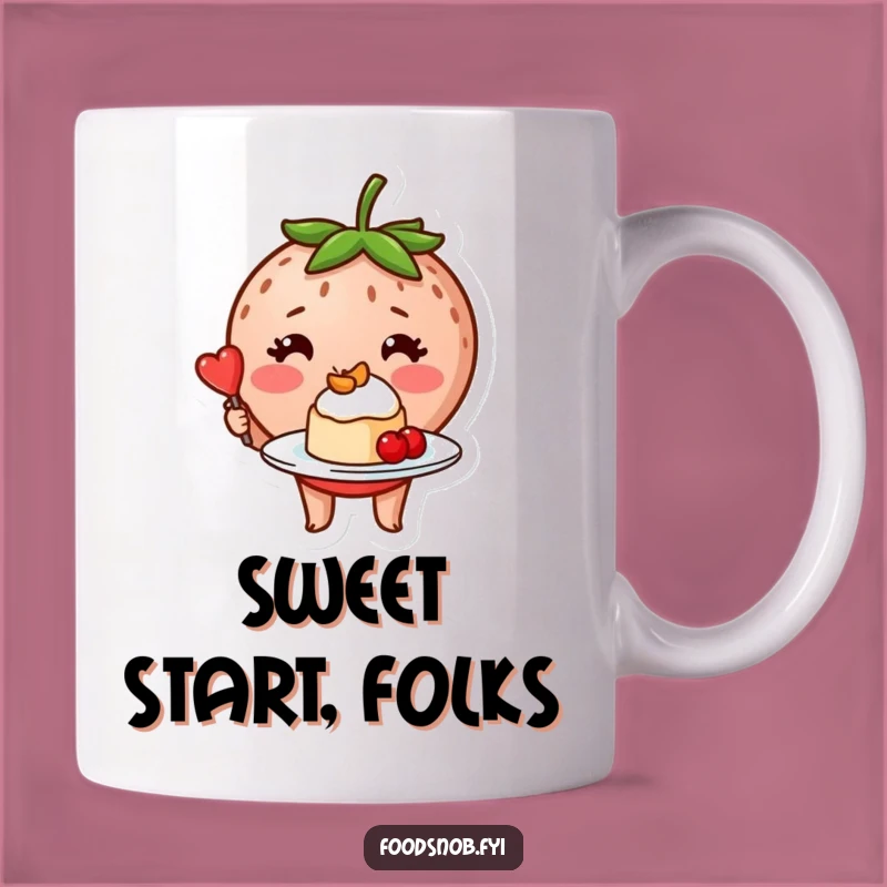 Funny Strawberry Dessert Chef Mug - Cute Culinary Humor Gift