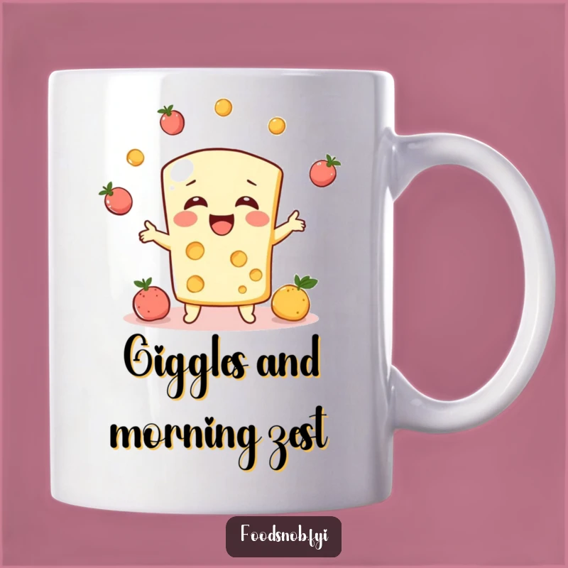 Funny Cheese Juggler Mug, Sip and Smile with This Comedic Gift!