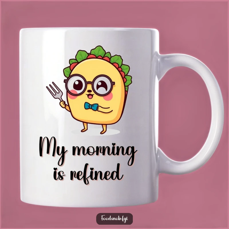 Funny Taco Monocle Mug: A Sophisticated Taco's Gourmet Gift for Food Lovers