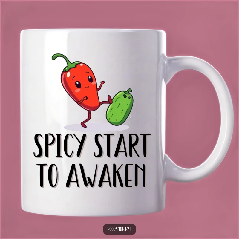 Funny Mug: Chili Pepper vs Cucumber Battle Gift
