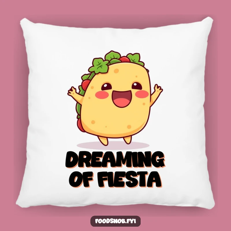 Comfy Funny Excited Taco Hop Pillow: Add Fun to Your Sofa