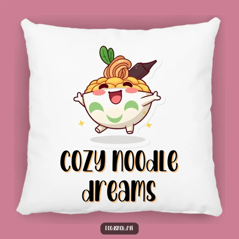 Funny Ramen Bowl Pillow - Cozy & Bouncy Accent for Your Couch