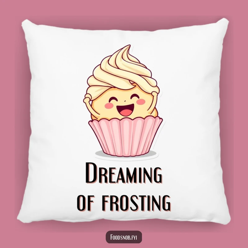 Funny Cupcake Frosting Pillow - Comfy Cartoon Cushion of Sweetness