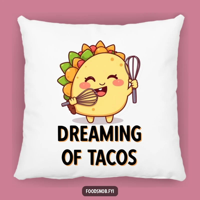Funny Taco Chef Pillow, Cook Up Some Cozy Comfort!