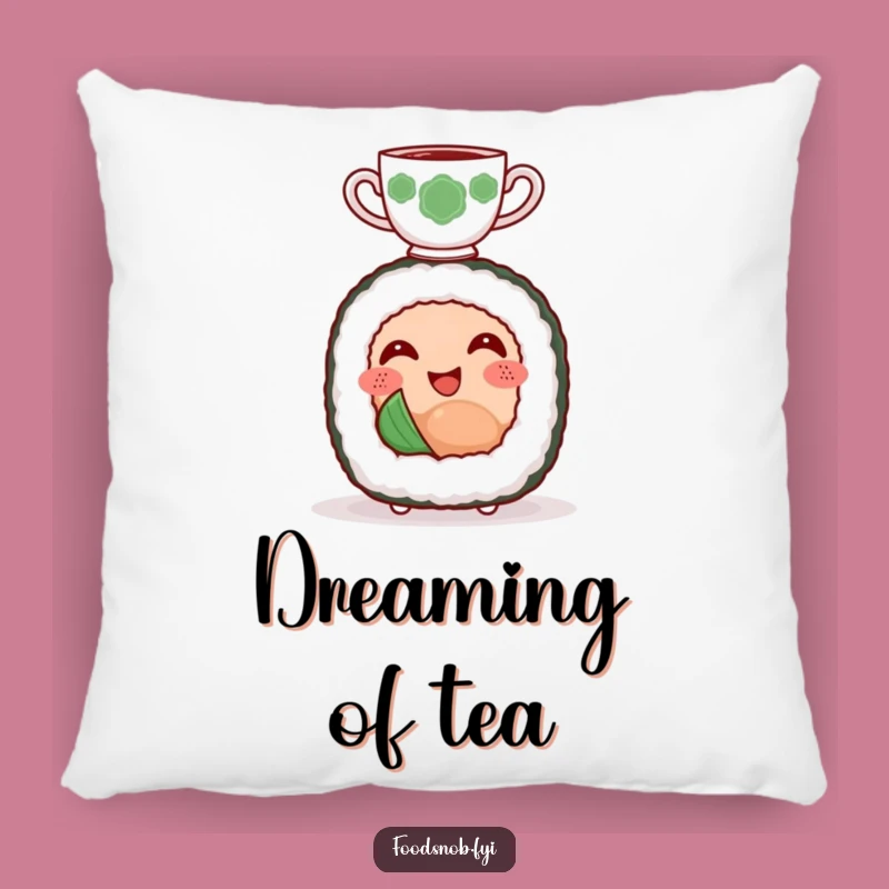 Funny Sushi Tea Pillow: Cozy Comfort with Adorable Balance!