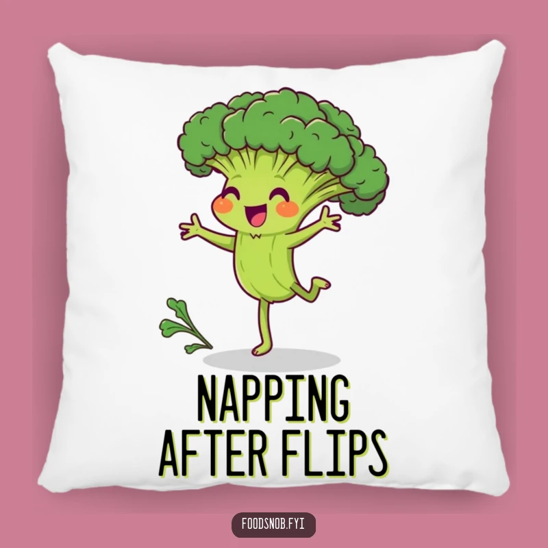 Funny Broccoli Pillow - Comfy Humor for Your Determined Space!