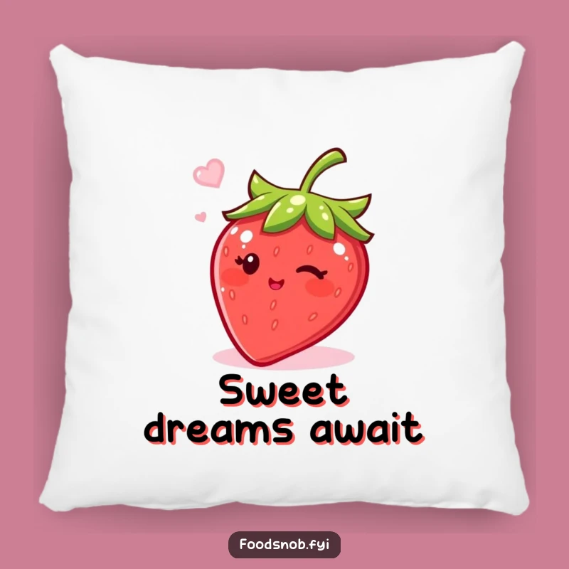 Funny Bubbly Strawberry Accent Pillow: Cozy Comfort with a Sweet Wink