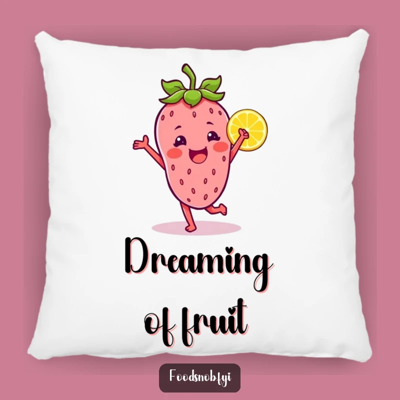 Funny Fruit Dance Throw Pillow: Comfy Cheer for Your Couch