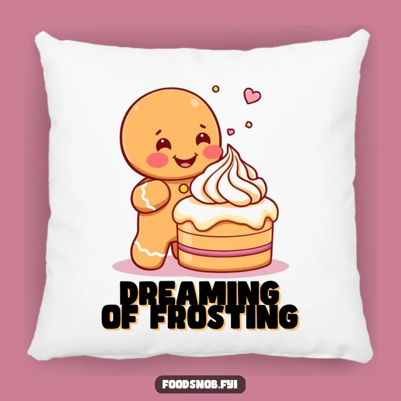 Funny Gingerbread Man Decor Pillow - Cozy Baking Accent