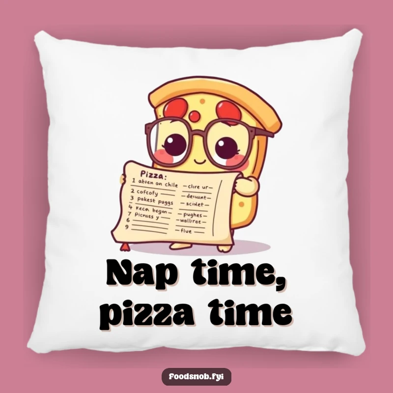 Funny Smart Pizza Pillow: Cozy Comfort for the Foodie Scholar