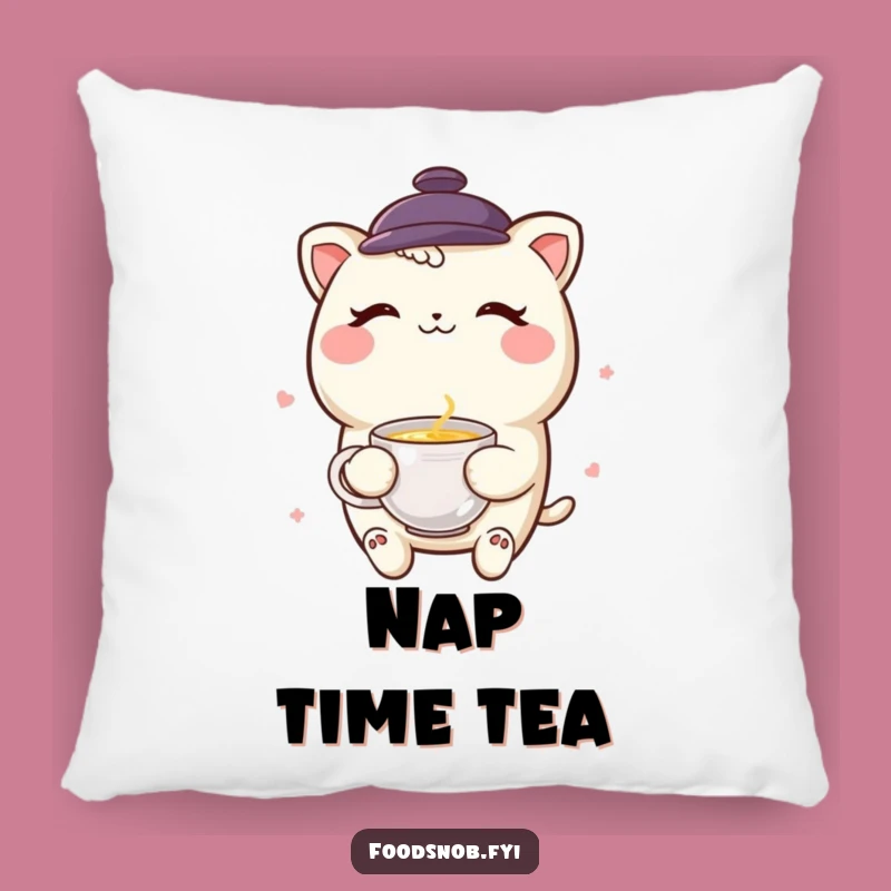Funny Boba Tea Wink Pillow - Cozy Playful Accent Decor Gift