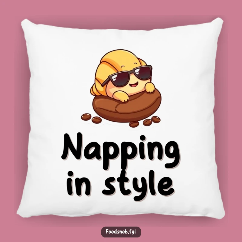 Funny Croissant Sunglasses Pillow: Comfy & Cool Home Accent