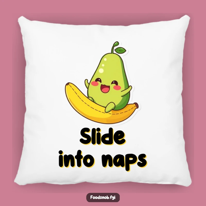 Funny Avocado Banana Peel Pillow: Comfy & Playful Home Accent
