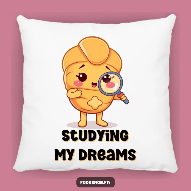 Cozy Funny Croissant Detective Pillow - Soft & Intriguing Pastry Comfort