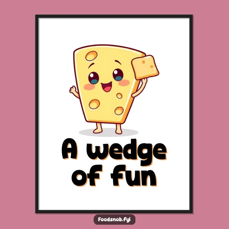 Funny Fancy Cheese Print: Elegant Humor for Gourmet Walls