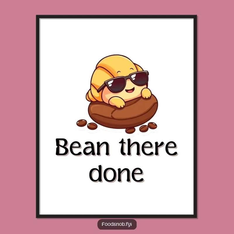 Funny Croissant Sunglasses Digital Art: Instant Cool Decor for Foodies