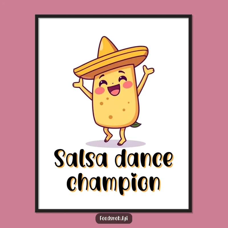 Funny Dancing Taco Digital Art: Bring Fiesta Whimsy Home