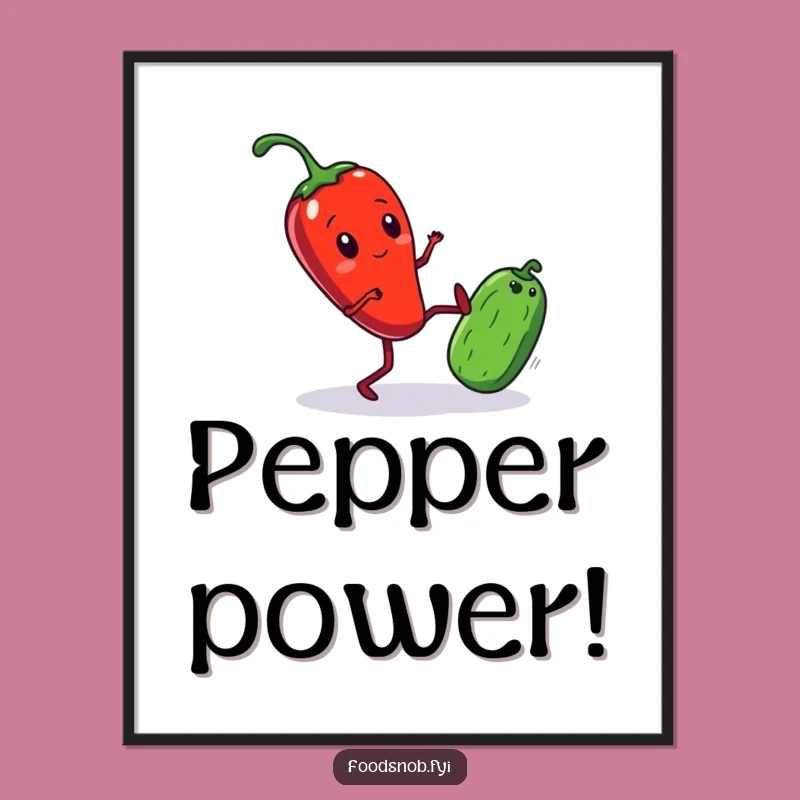 Funny Digital Art: Kicking Chili Pepper for Instant Fun