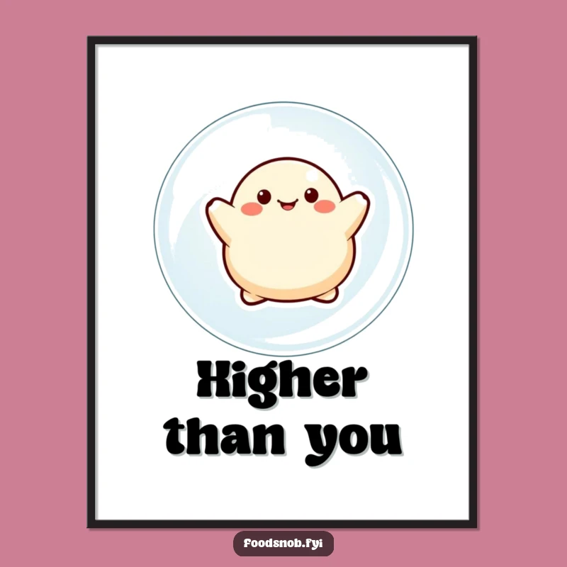 Funny Dumpling Bubble Float Digital Art - Instant Joyful Wall Decor