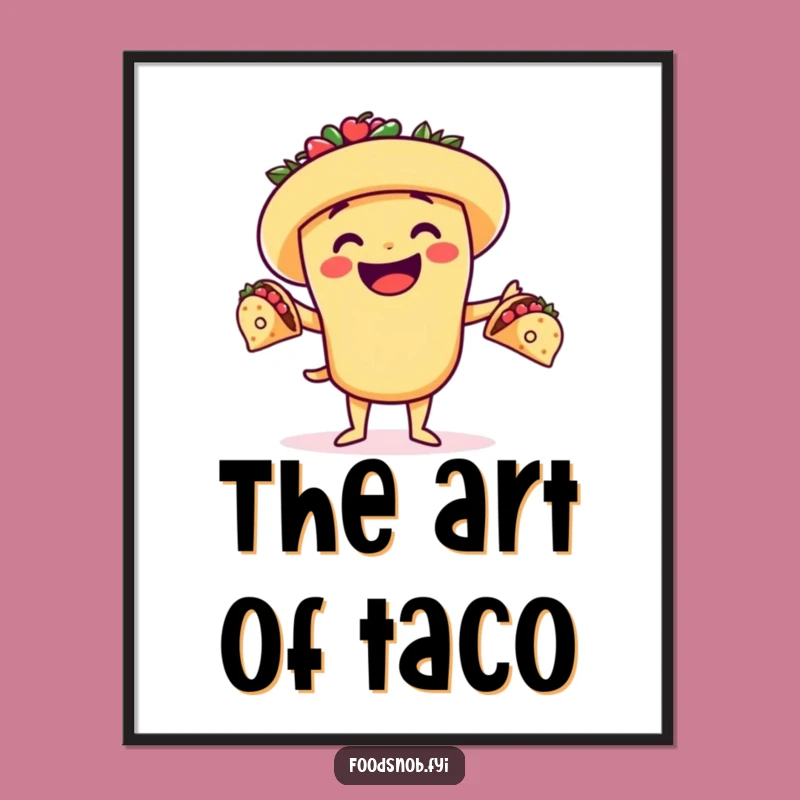 Funny Taco Juggler Digital Art: Instant Fiesta Decor for Your Walls