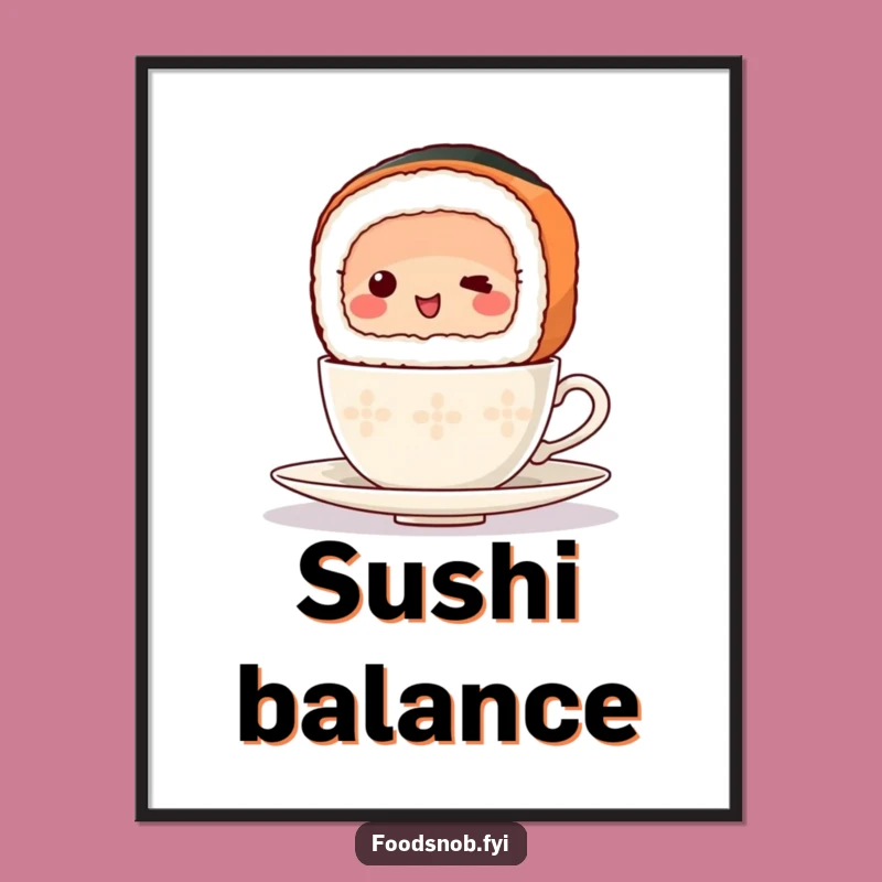 Funny Digital Art: Balancing Sushi for Instant Whimsy