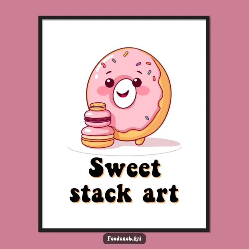 Funny Sweet Struggle Donut Print: Sweet Ambition for Your Walls