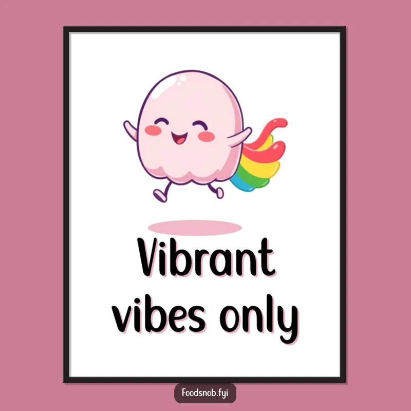 Funny Jelly Digital Art: Joyful Colorful Graphic for Sweet Decor Gift