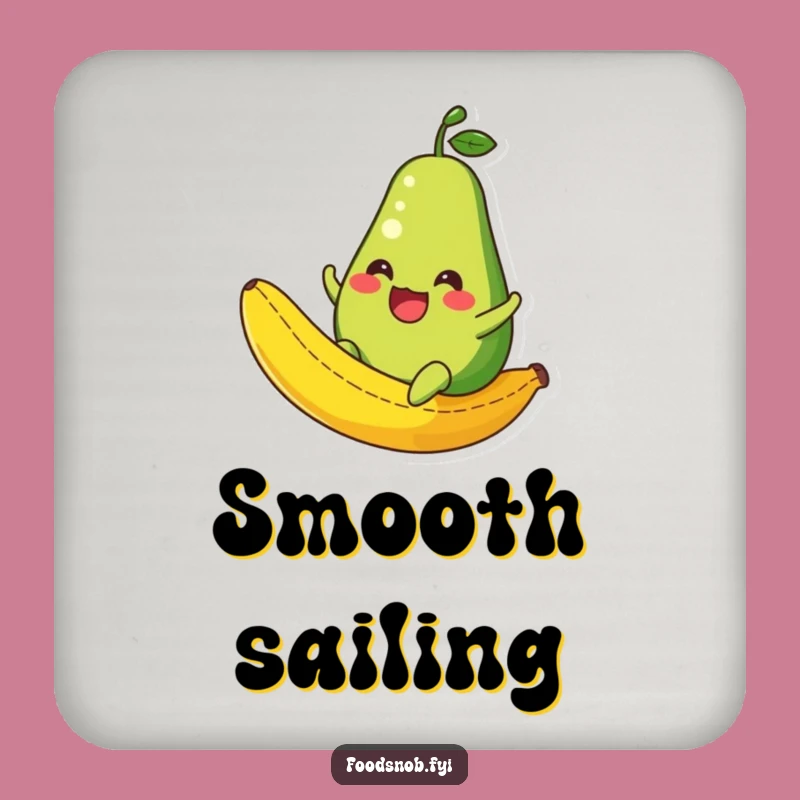 Funny Avocado Banana Peel Drink Coaster: Protect Surfaces with Playful Charm