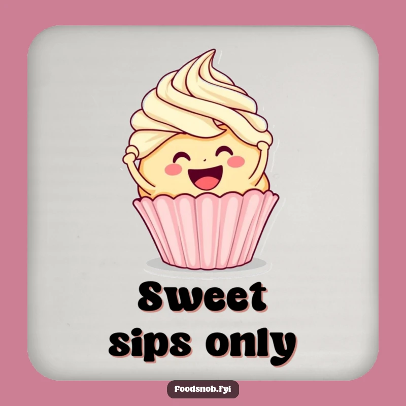 Funny Cupcake Frosting Coaster Set - Protect Surfaces with Sweetness