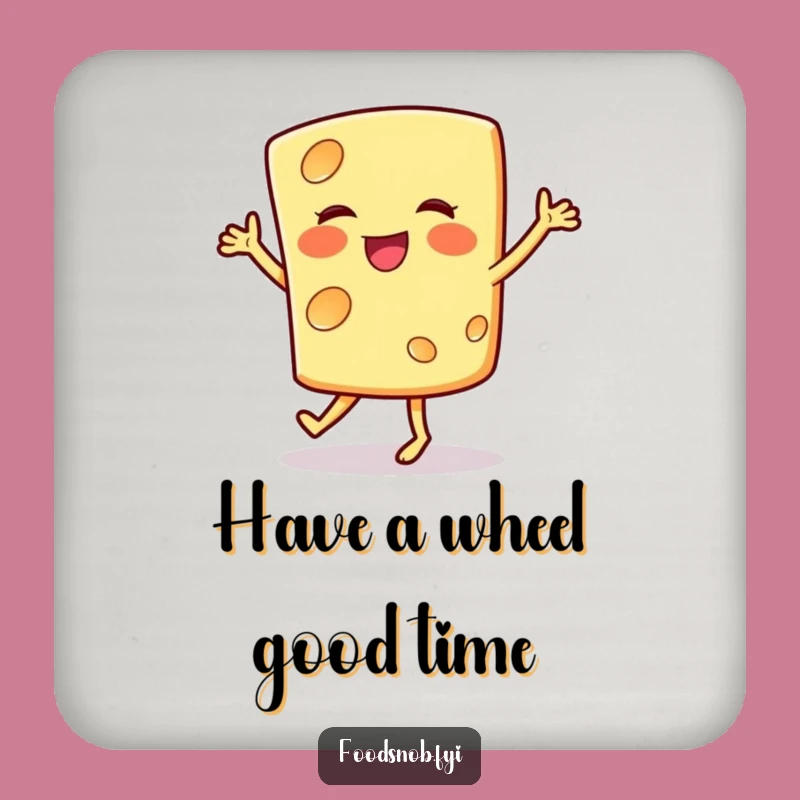 Funny Smiling Cheese Jig Coaster: Protect Surfaces with Cheesy Fun